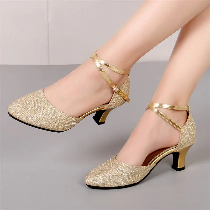 Chaussures de salsa femme paillettes — Karine