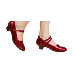 Chaussures de salsa effet cuir verni, talon 3,5 ou 5,5 cm, modèle Bilbao, vue 10