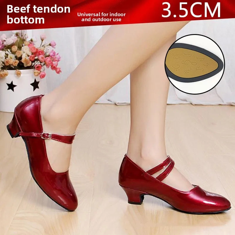 Chaussures de salsa femme cuir verni — Bilbao - vue extérieure