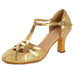 Chaussures de salsa femme paillettes — Vishneva - vue arrière