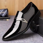 Chaussures de danse homme cuir verni noir — Coralie - vue de profil