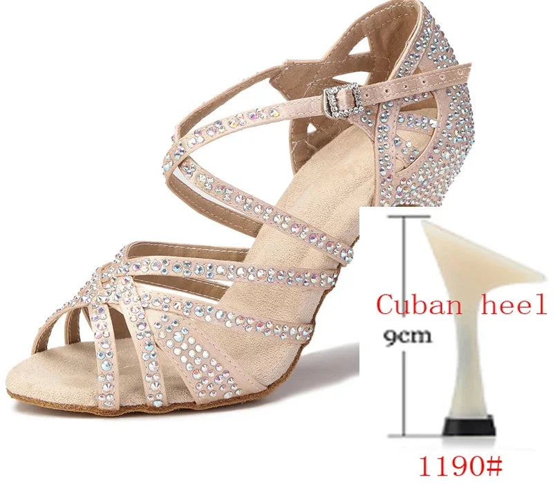 Chaussures de salsa femme strass — Développé - vue extérieure