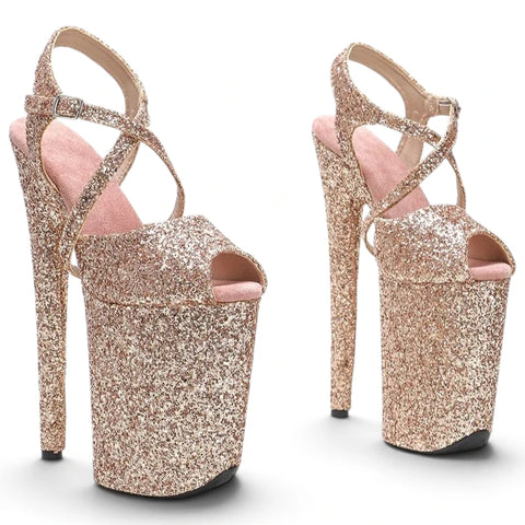 Sandales de cabaret femme paillettes Cadix
