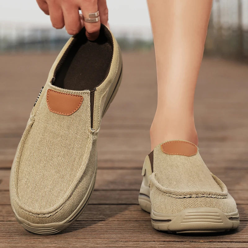 Chaussons de danse classique homme toile — Fatima - vue rapprochée