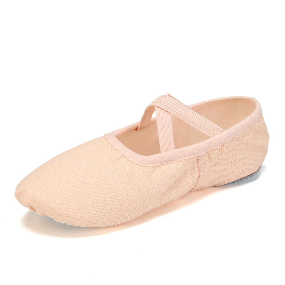 Chaussons de danse classique femme toile — Mavra - vue dessus