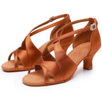 Souliers de danse latine femme satin — Skopin - vue de profil