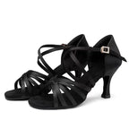 Chaussures de salsa femme en satin, talon 5,5 ou 7,5 cm, modèle Polunin, vue 9