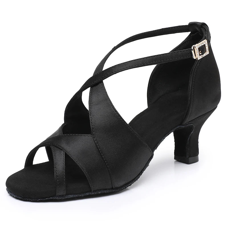 Souliers de danse latine femme satin — Skopin - vue dessus