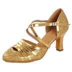 Chaussures de salsa femme paillettes — Murga - vue rapprochée