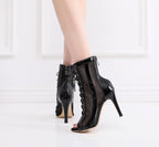 Chaussures de salsa femme wx-118-g noir — Vyroubova - vue rapprochée