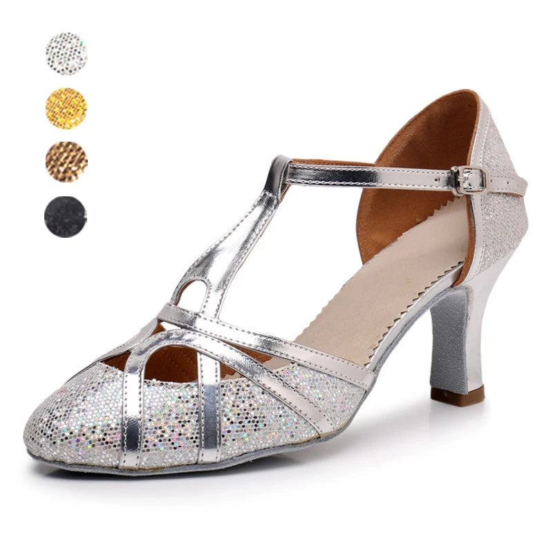 Chaussures de salsa femme paillettes — Tatiana