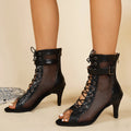 Chaussures de salsa femme noir — Josiane - vue rapprochée