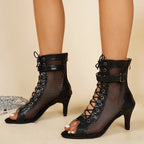 Chaussures de salsa femme noir — Josiane - vue rapprochée