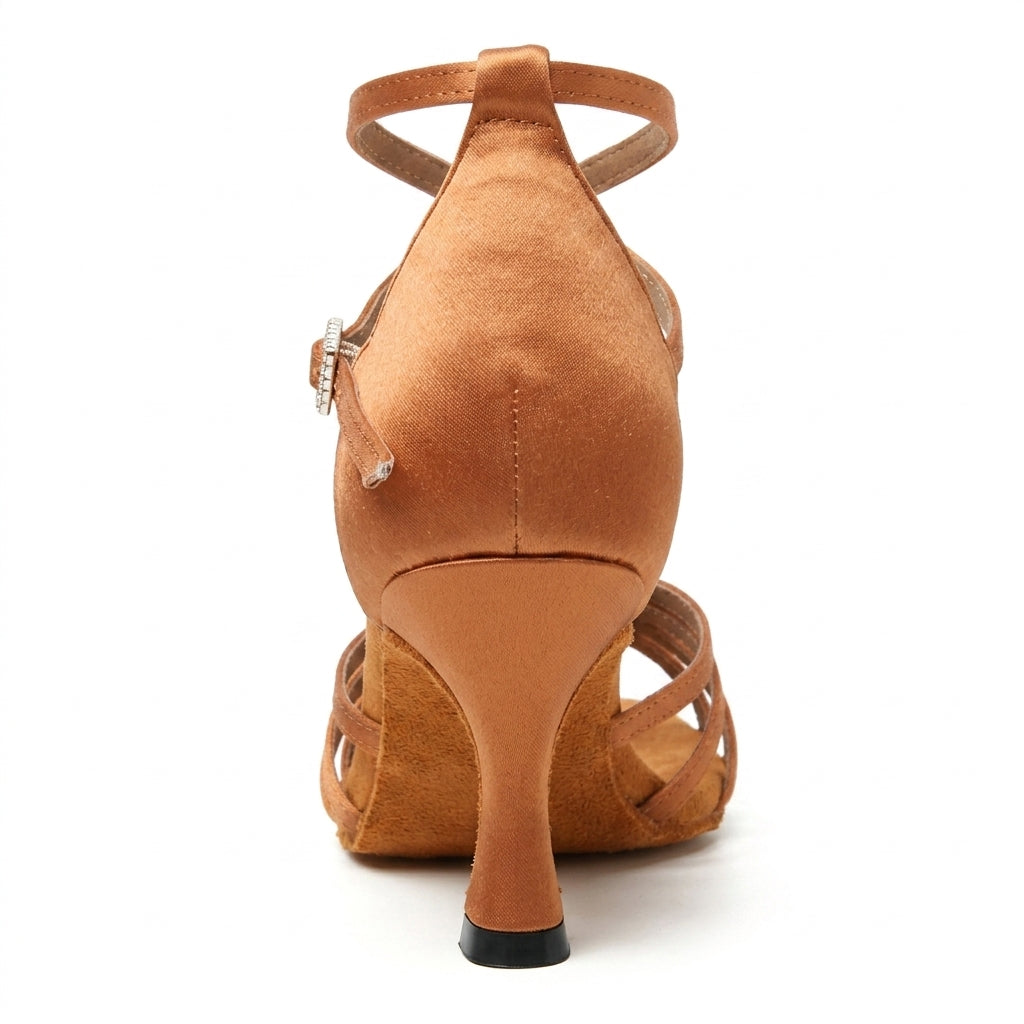 Chaussures Salsa & Bachata femme — Esméralda satin 7,5 cm