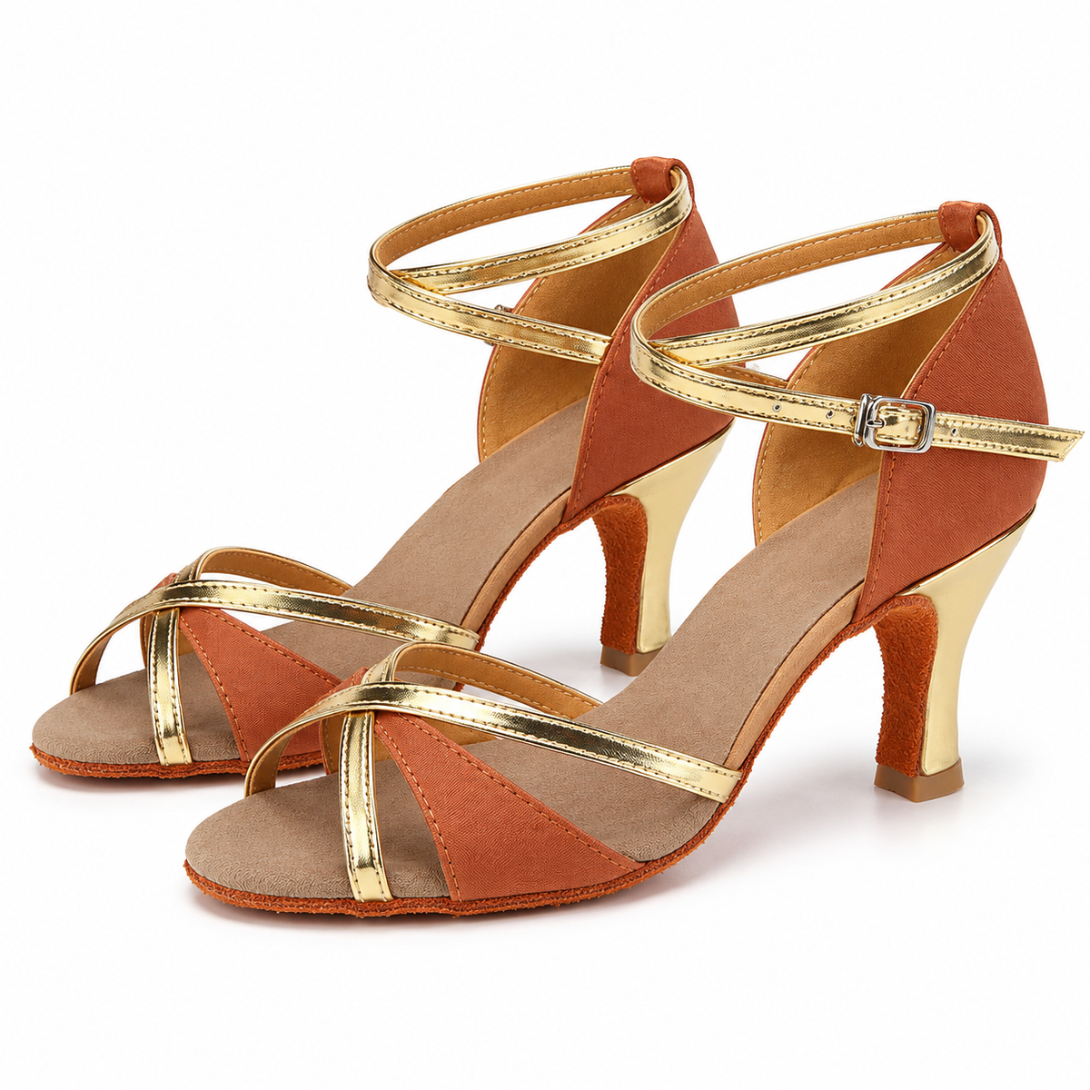 Chaussures de danse latine femme, talon 5 ou 7 cm, modèle Penney, vue 3