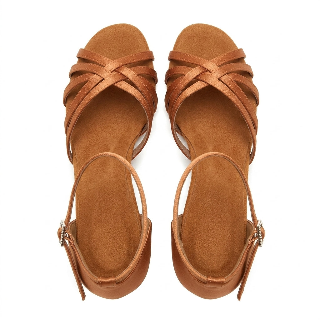 Chaussures Salsa & Bachata femme — Esméralda satin 7,5 cm
