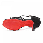 Souliers de danse latine femme daim — Pasodoble - semelle