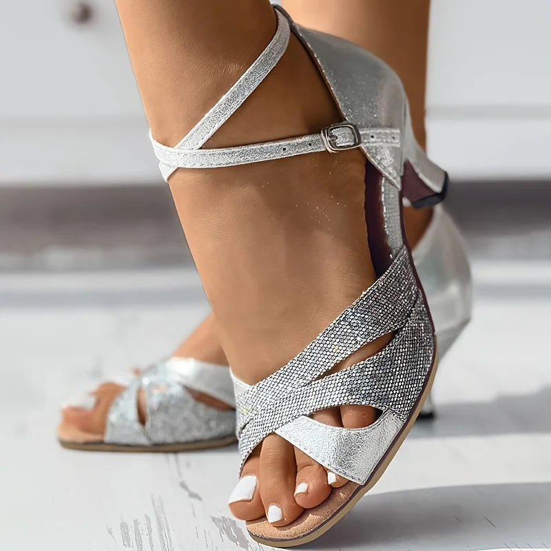 Souliers de danse latine femme — Phlox - vue arrière