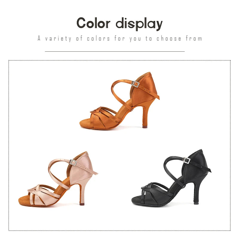 Chaussures de salsa femme daim — Leandro - vue rapprochée