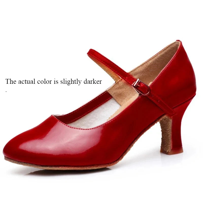 Chaussures de salsa femme cuir verni — Aurore - vue rapprochée