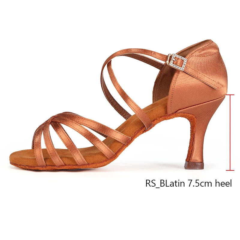 Souliers de danse latine femme daim — Dina - vue dessus
