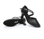 Chaussures de salsa femme daim — Laetitia - vue de profil