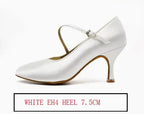 Chaussures de salsa femme en satin, talon 5,5 à 7,5 cm, modèle Serena, vue 16