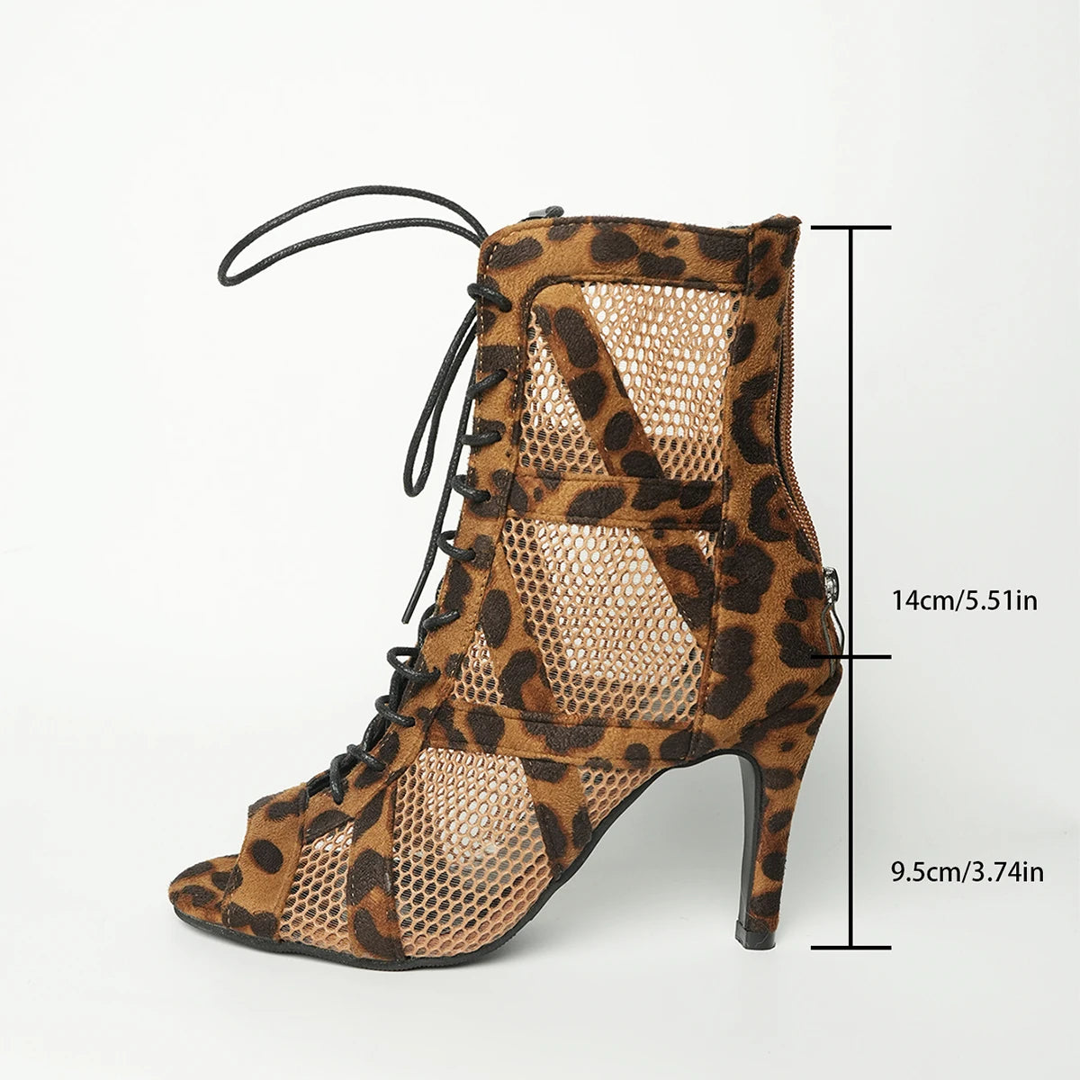 Chaussures de salsa femme daim marron — Klavdiya - détail