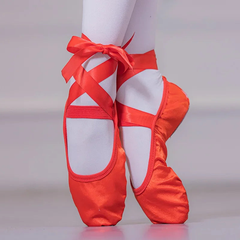 Chaussons de danse classique femme satin — Gloria - semelle