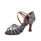 Souliers de danse latine femme premium gris — Maristella - semelle