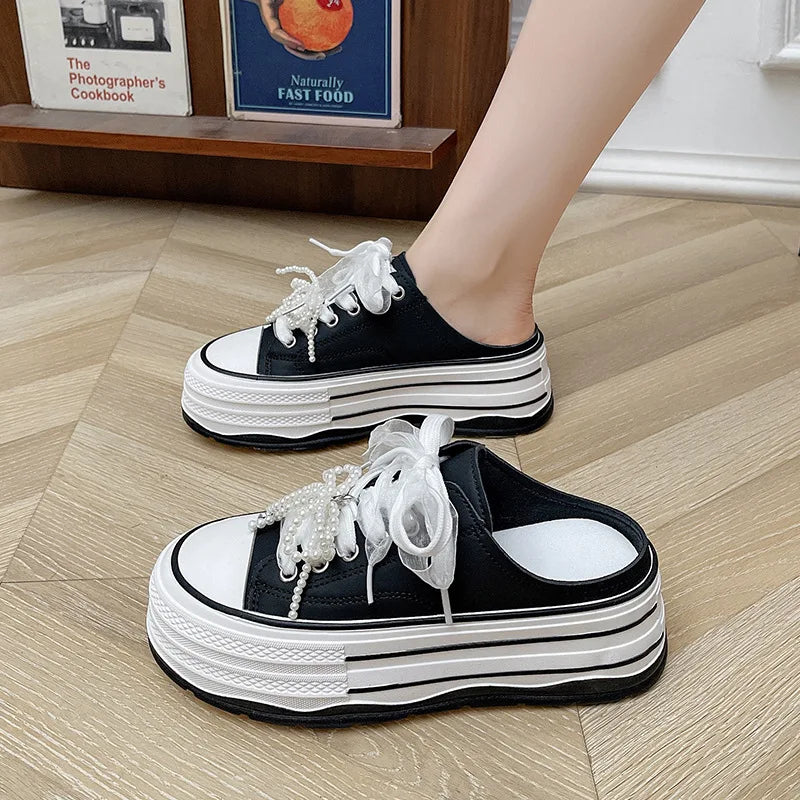Chaussons de danse classique femme toile — Ophélie - vue dessus