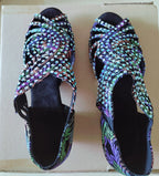 Chaussures de salsa femme strass — Shearer - vue de profil