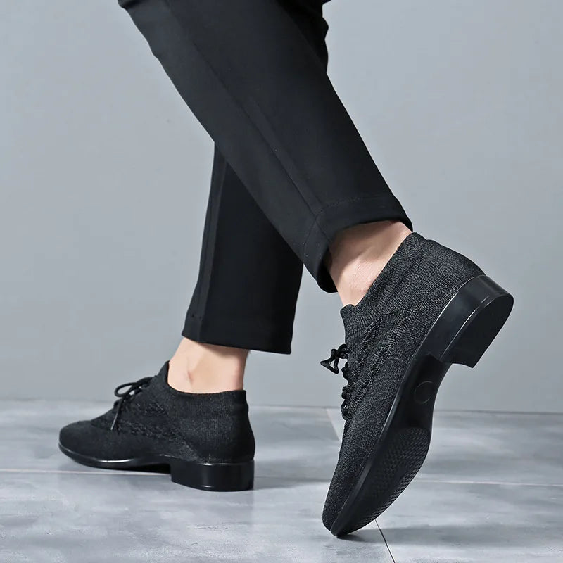 Chaussures de salsa homme noir fly-woven — Raffaella - vue arrière