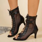 Chaussures de salsa femme noir — Josiane - détail