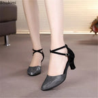 Chaussures de salsa femme paillettes — Presentacion - détail