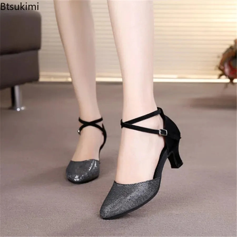 Chaussures de salsa femme paillettes — Presentacion - détail