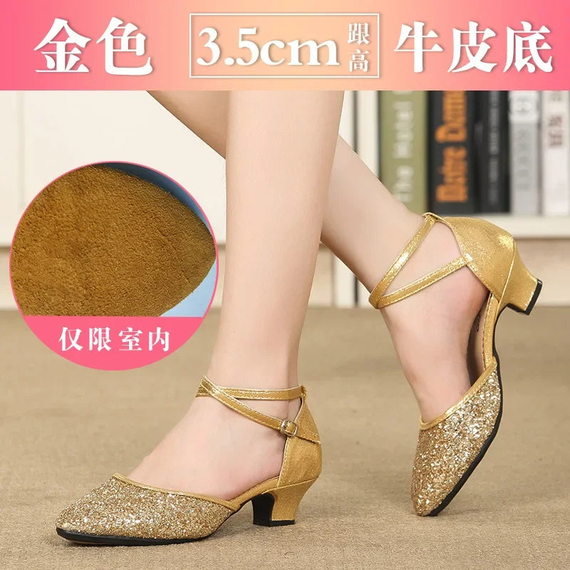 Chaussures de salsa femme paillettes — Coupé - vue 15