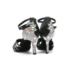 Souliers de danse latine femme satin — Rita - vue arrière