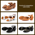 Chaussures de salsa femme satin — Scherzo - détail