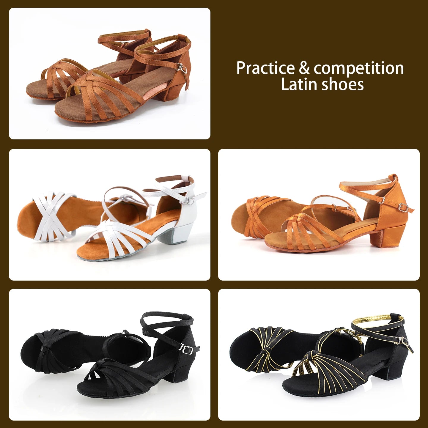 Chaussures de salsa femme satin — Scherzo - détail