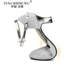 Chaussures de salsa femme argent — Antonio - vue de profil