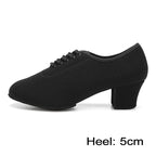 Chaussures d'entraînement latines noires, talon 3,5 ou 5 cm, modèle Myosotis, vue 8