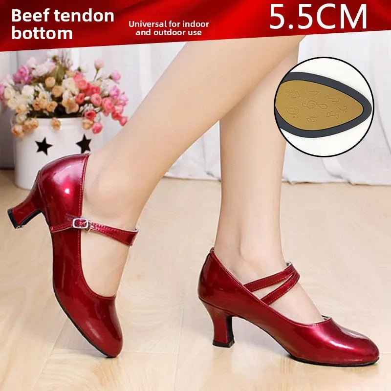 Chaussures de salsa femme cuir verni — Bilbao - vue intérieure