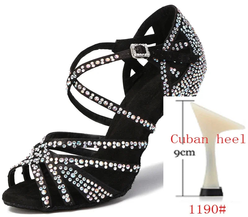 Chaussures de salsa femme strass — Développé - vue 3/4