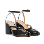 Chaussures de danse femme cuir verni noir — Allegra - semelle