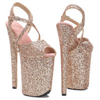 Sandales de cabaret femme paillettes, modèle Cadix, vue 6