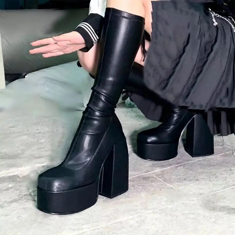 Escarpins de cabaret femme noir — Nadya - vue de profil