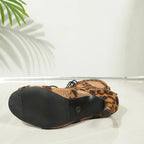 Chaussures de salsa femme daim marron — Klavdiya - semelle