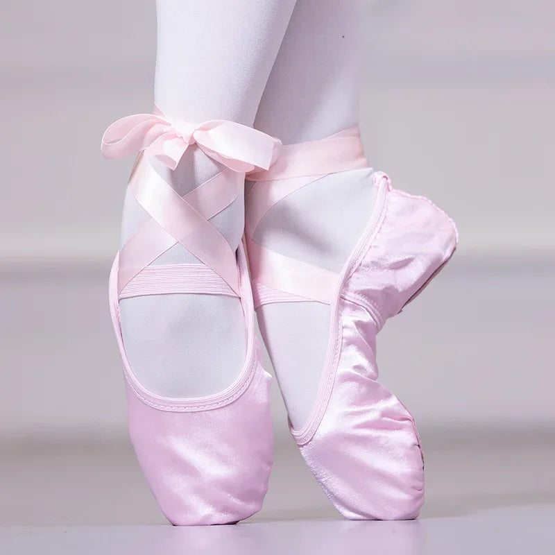 Chaussons de danse classique femme satin — Gloria - vue de profil