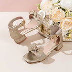Chaussures de danse enfant paillettes doré — Impatiens - vue de profil